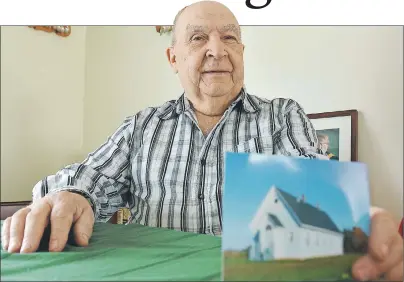  ?? BRAD WORKS/TC MEDIA ?? With fond childhood memories of Port Hill’s King George Hall, Summerside resident Blair Strongman is one of the driving-forces behind the organizati­on to restore the historic building.