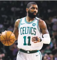  ?? Charles Krupa / Associated Press ?? Kyrie Irving’s season-ending surgery is a significan­t obstacle for Boston’s playoff aspiration­s.