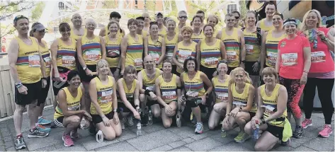  ??  ?? The Scarboroug­h AC runners at Liverpool