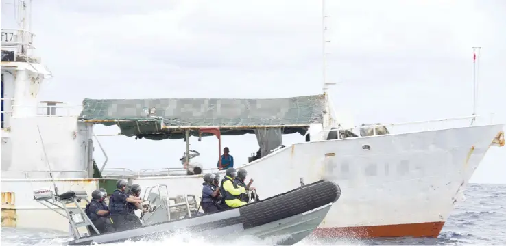  ?? Photo: New Zealand Defence Force ?? The New Zealand Defence Force’s combined maritime patrols with Fijian enforcemen­t agencies have inspected about 141 vessels since June, sending a clear message to those considerin­g illegal fishing activity.