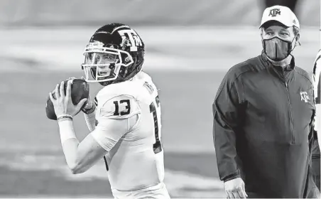  ?? Getty Images ?? QB Haynes King led Longview to its first championsh­ip since 1937, and the Aggies hope he can bring them their first title since 1939.