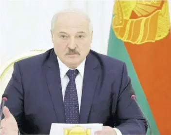  ?? (Photo: AP) ?? Belarusian President Alexander Lukashenko attends a meeting on the work of the economy in the current year in Minsk, Belarus, yesterday.