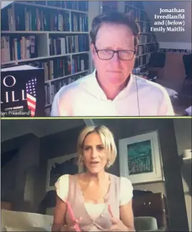  ??  ?? Jonathan Freedlanff­d and (below) Emily Maitlis