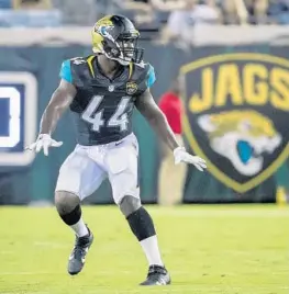  ?? STEPHEN B. MORTON/ASSOCIATED PRESS ?? Myles Jack and the Jags will have practices against the champion Patriots next week.