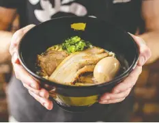  ?? TIM MCCOY ?? Pork chasu ramen at Kinton Ramen.