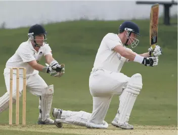  ??  ?? Class act: batsman Nick Whitehill is back at Sowerby Bridge and already piling up the runs