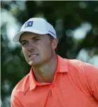  ??  ?? Sorry: Jordan Spieth did not want to talk to the media after a disastrous 72 in the third round. — Reuters