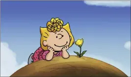  ?? PEANUTS WORLDWIDE LLC — APPLE VIA AP ?? Peanuts character Sally in a scene from the special “It’s the Small Things, Charlie Brown,” debuting on Apple TV+ on Friday.