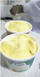  ??  ?? A 8oz container of the mango medley flavour ice cream carrried by Thats Cold JA.