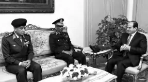  ??  ?? President Abdel Fattah Al-Sisi met with Sudan’s Minister of Defence Awad Bin Owf on Tuesday