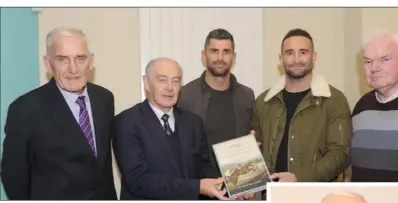  ??  ?? Joe Carroll, Des Scahill, Robert Kearney, Dave Kearney and John Kirwan at the official launch of the book, The story of Dundalk Stadium, A Celebratio­n of Racing at Dundalk since 1889. Photos: Aidan Dullaghan/ Newspics