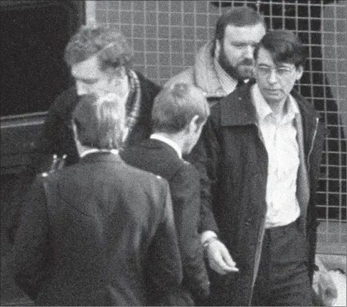  ??  ?? Above: Dennis Nilsen (right) leaving Highgate Magistrate­s Court; below: Professor David Wilson