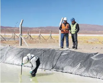  ??  ?? Se espera que el próximo año se extraiga el litio que alimentará las piscinas.