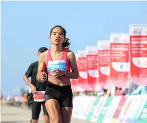  ?? Photo courtesy of Tiền Phong Marathon ?? HOPES OF A NATION: Hoàng Thị Ngọc Hoa is expected to shine in the women's marathon.