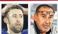  ??  ?? ULTIMATUM Cahill and Sarri