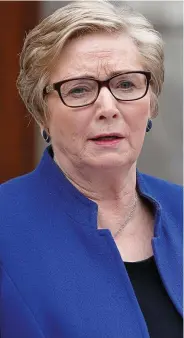  ??  ?? Under fire: Tánaiste Frances Fitzgerald