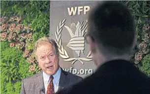  ?? GREGORIO BORGIA THE ASSOCIATED PRESS FILE PHOTO ?? David Beasley praised Canada for lending the Globemaste­r and nearly three dozen personnel to work in tandem with the WFP and WHO to deliver medical supplies throughout Latin America.