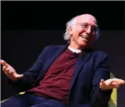  ?? THEO WARGO – GETTY IMAGES ?? Larry David speaks onstage during “An Evening With Larry David — A Farewell To ‘Curb Your Enthusiasm,’” hosted by HBO & Tribeca Film in New York City on April 5.
