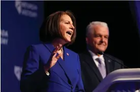  ?? FOTO: GREGORY BULL/AP/TT ?? ■ Nevadas sittande senator, demokraten Catherine Cortez Masto, får sitta kvar. Arkivbild.