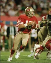  ?? BANG ARCHIVE ?? Joe Montana led “The Drive” in Super Bowl XXIII, rallying the 49ers past the Bengals while wearing the same red jersey he wore in Super Bowl XIX.