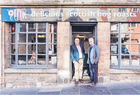  ??  ?? Adam Marshall with Sandy Pate at their Canongate eaterie.