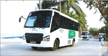  ??  ?? Isuzu’s modernized PUVs plying the roads of Boracay