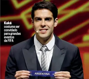  ?? ?? Kaká costuma ser convidado para grandes eventos da FIFA