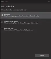  ??  ?? The start of Windows 10’s Bluetooth pairing process. In Windows 8, you won’t need to go through this intermedia­ry step—instead, you’ll instantly see a list of devices you can pair with if Bluetooth is on.