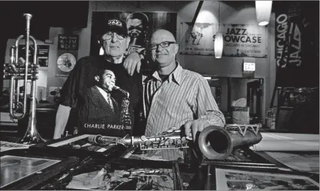  ?? ANTONIO PEREZ/TRIBUNE 2008 ?? Joe, left, and Wayne Segal at Jazz Showcase. The jazz world will pay tribute to Joe Segal at the Studebaker Theater on Monday.