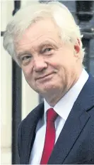  ??  ?? David Davis warns over Eurocrats