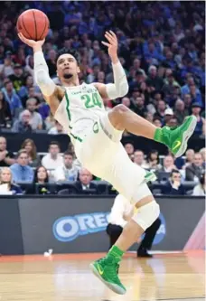  ?? THEARON W. HENDERSON/GETTY IMAGES ?? Mississaug­a’s Dillon Brooks could go in the second round of next month’s NBA draft after a breakout season with the Oregon Ducks.