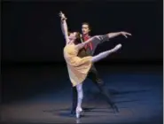  ??  ?? Left: Tiler Peck and Zachary Catazaro are shown in “Carousel (A Dance).”