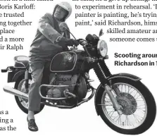  ??  ?? Scooting around: Richardson in 1976