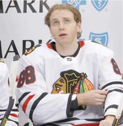  ?? GENE J. PUSKAR/AP ?? Hawks star Patrick Kane pointed to several factors that could affect whether NHL training camps actually start July 10.