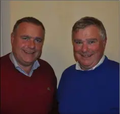  ??  ?? Eamonn and Billy Mernagh whose grandfathe­r, Willie Mernagh, was the captain of the team.