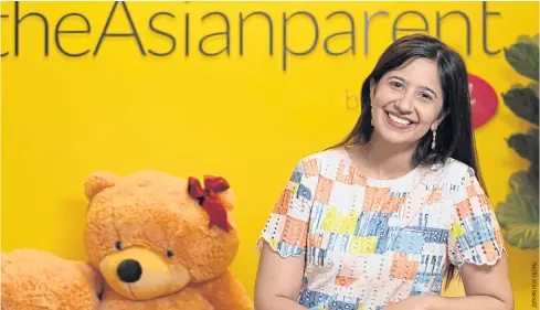  ??  ?? TheAsianpa­rent CEO Roshni Mahtani Cheung targets young parents with a mix of local and Western parenting advice.