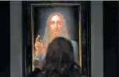  ?? AFP FILE ?? Leonardo da Vinci’s Salvator Mundi on display at Christie's New York during a press preview.