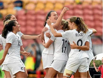  ?? GETTY IMAGES ?? Katie Rood, pictured right in her Lewes FC training uniform, knows what it’s like to wear white, above.