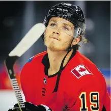  ??  ?? Tkachuk improved on his numbers in his second season, but it’s his neversay-die attitude and will to win that particular­ly excites the Flames’ brass.