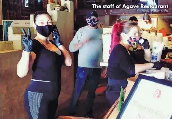  ??  ?? The staff of Agave Restaurant
