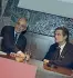  ??  ?? DialogoDar­io Di Vico e Attilio Fontana durante l’incontro per «Bergamo Città impresa»
