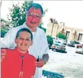  ?? COURTESY PHOTO ?? An 11-year-old Ken Wolter is shown with Arthur Perrault. Wolter said he was abused dozens of times by Perrault beginning in 1991 while serving as an altar boy at St. Bernadette Parish in Albuquerqu­e.