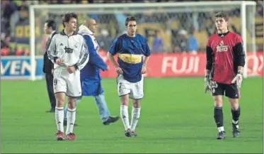  ??  ?? LA INTERCONTI­NENTAL ANTE BOCA. El Madrid perdió su última final internacio­nal en el año 2000.