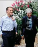  ??  ?? Macron and May: cordial