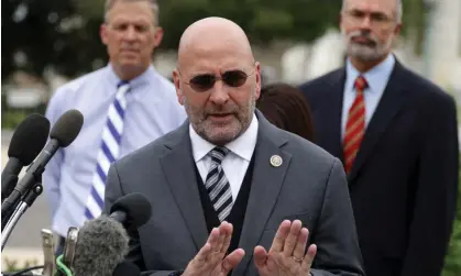  ?? Photograph: Getty ?? Clay Higgins, middle, wrote to Judge Royce C Lamberth: ‘I submit to you this letter in supportof Ryan Taylor Nichols. He is a man of good character, faith, and core principles.’