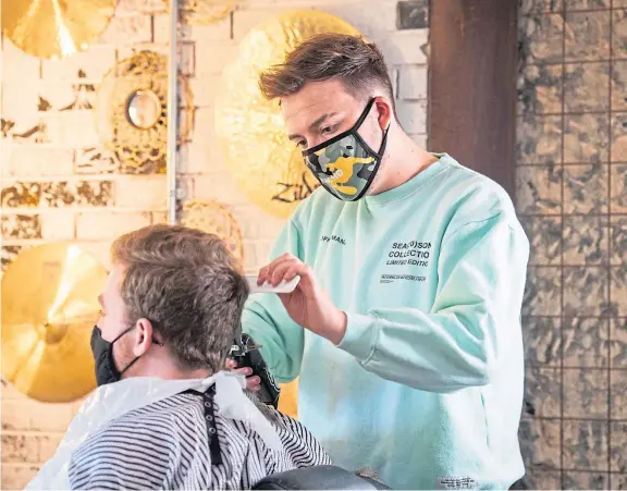  ??  ?? Reopening of barbers and hairdresse­r salons could be just the thing to lift public morale as we ease our way out of lockdown.