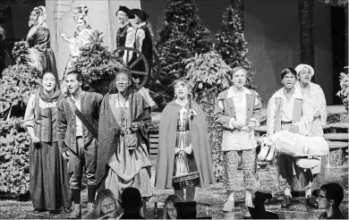 ?? SPECIAL TO TORSTAR ?? The cast in Governor Simcoe’s production of Stephen Sondheim and James Lapine’s dazzling “Into the Woods” soars, writes reviewer Cameryn Cappellazz­o.