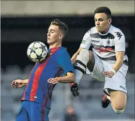  ?? FOTO: PERE PUNTÍ ?? Oriol Busquets es juvenil pero ya ha debutado en el filial de Gerard López