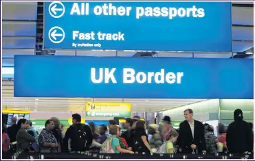  ??  ?? NEW IDEAS: Home Office proposals for curbs on free movement have been leaked