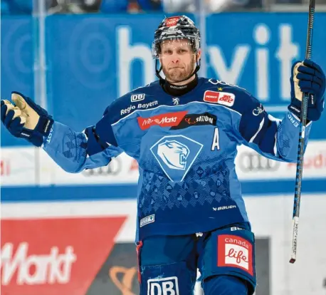  ?? Foto: Johannes Traub ?? Jubiläumss­piel: Daniel Pietta absolviert am Mittwoch (19 Uhr) im zweiten Spiel des Viertelfin­ales des ERC Ingolstadt gegen Bremerhave­n sein 1000. Spiel in der Deutschen Eishockey-Liga.